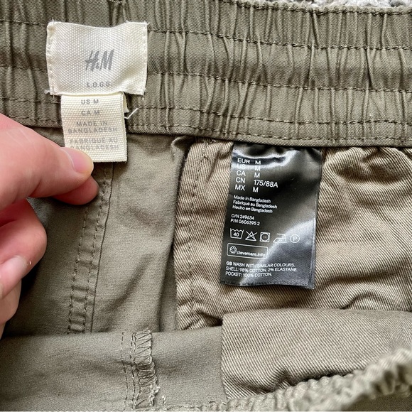 H&M Mens Cargo Joggers Size Medium - Picture 10 of 10